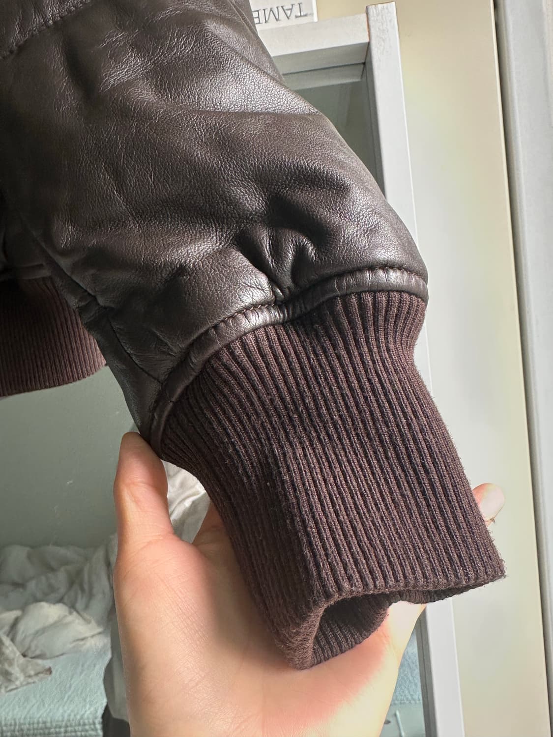 COS 코스 양가죽 자켓 우먼 M 브라운 상품이미지4