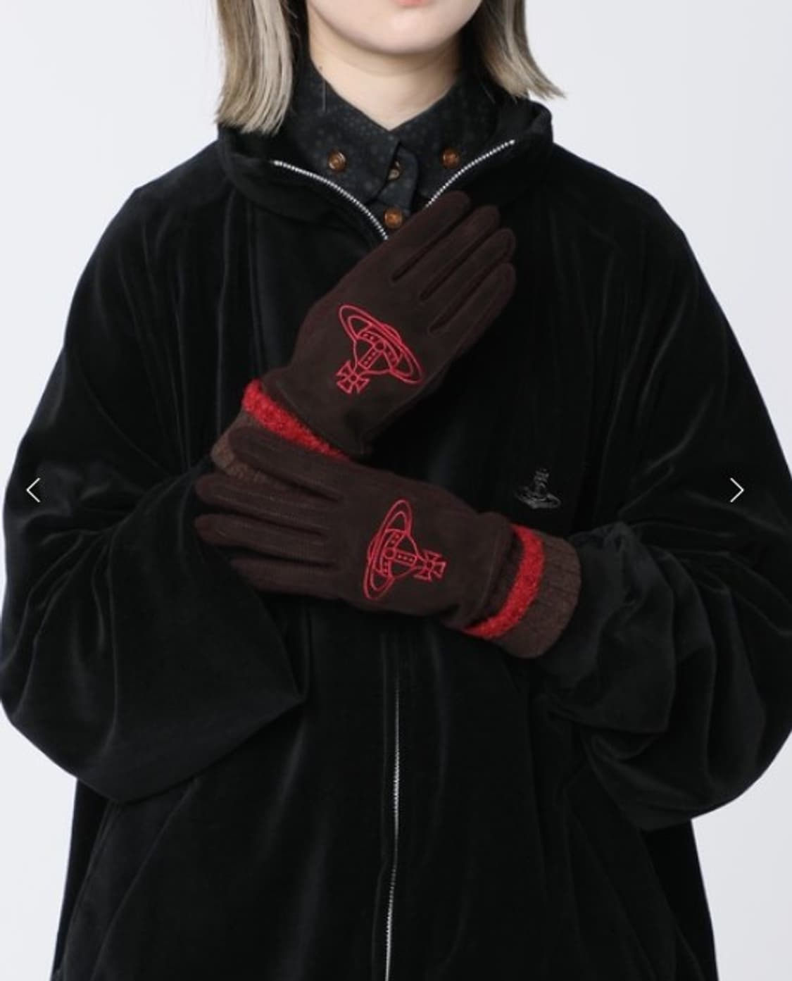 비비안 웨스트우드 빅 orb 저지 글러브 초콜릿 (새상품) 상품이미지5