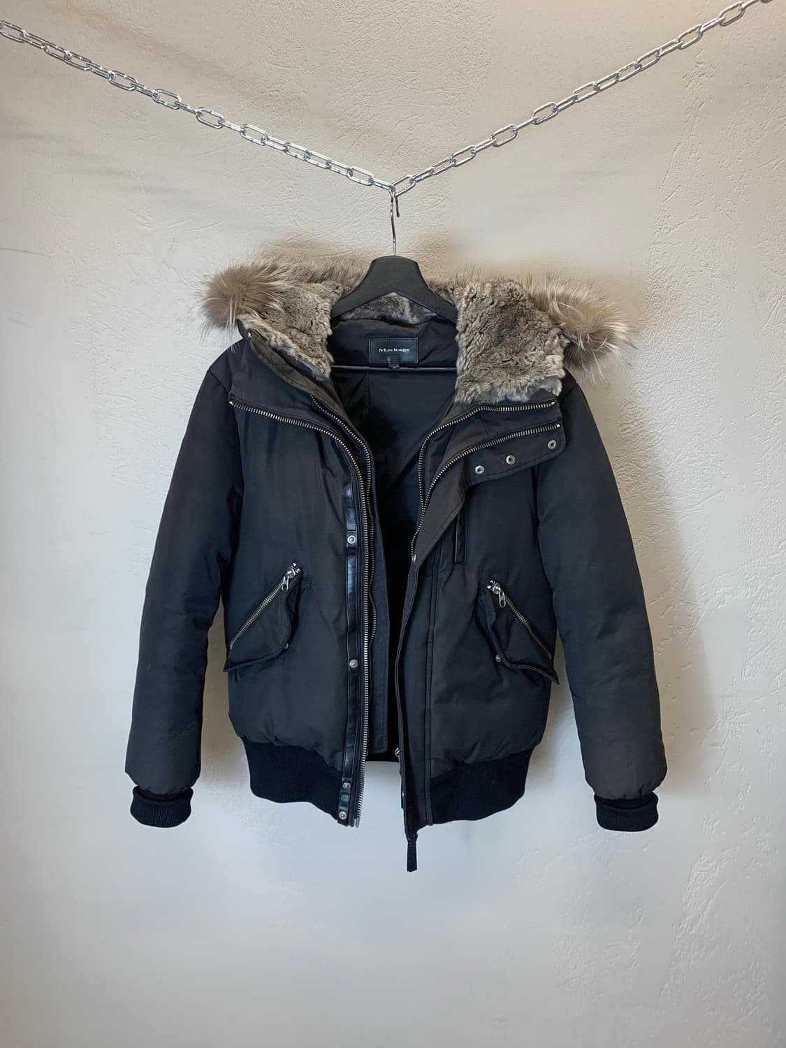 맥케이지 퍼 후드 패딩 상품이미지1