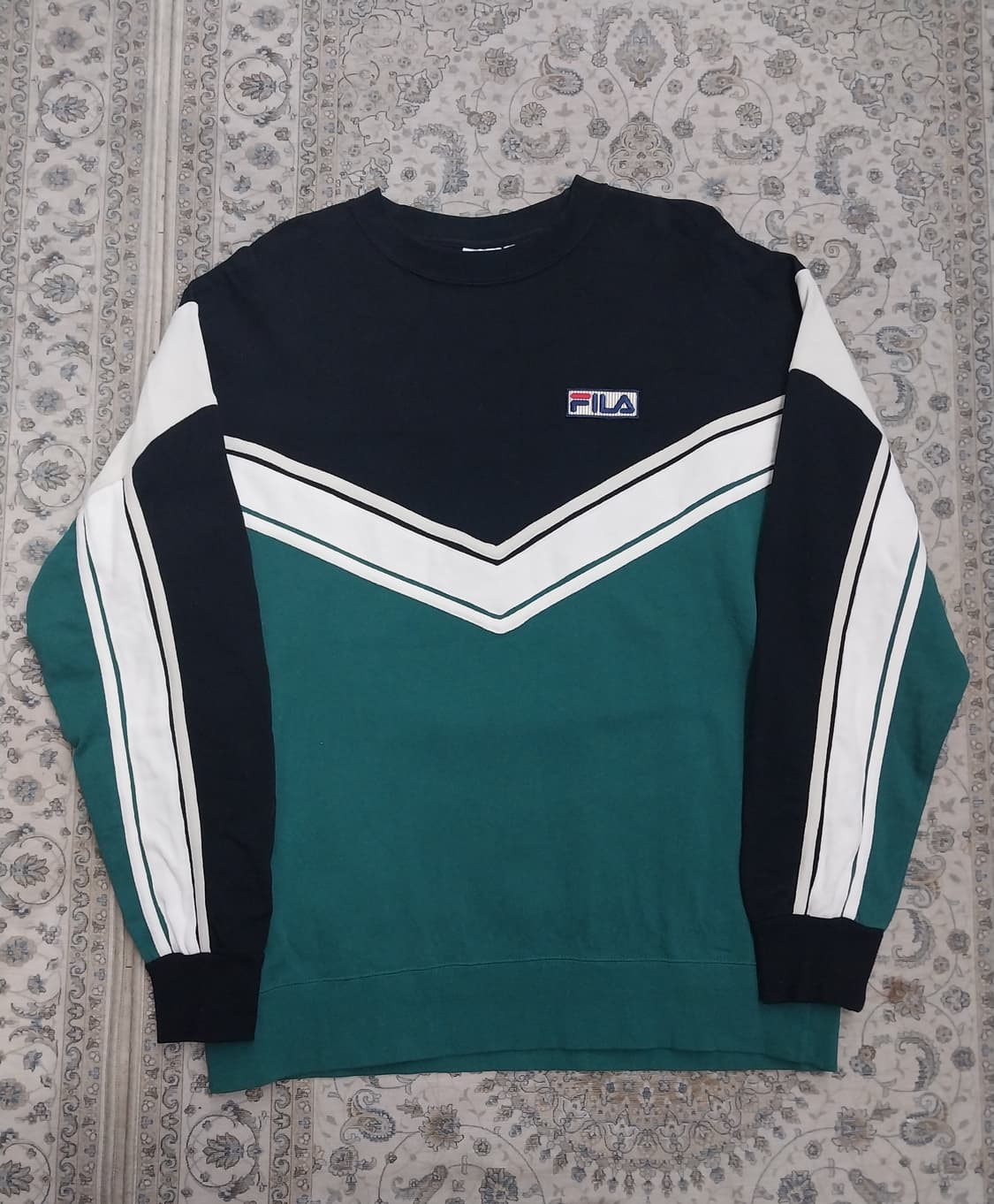 휠라 FILA 배색 맨투맨 티셔츠 F 상품이미지1