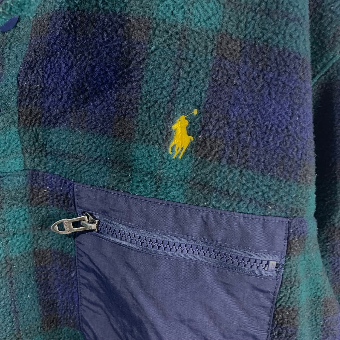 폴로 랄프로렌 신형 블랙와치 신칠라 버튼 플리스 맨투맨 상품이미지4