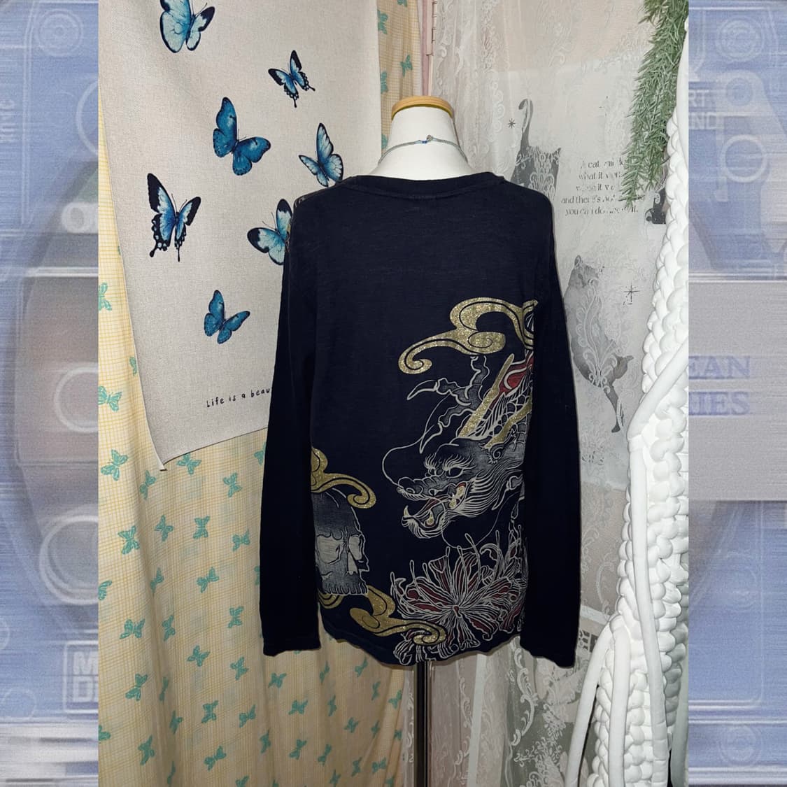 네이비 오리엔탈 롱 슬리브 상품이미지7