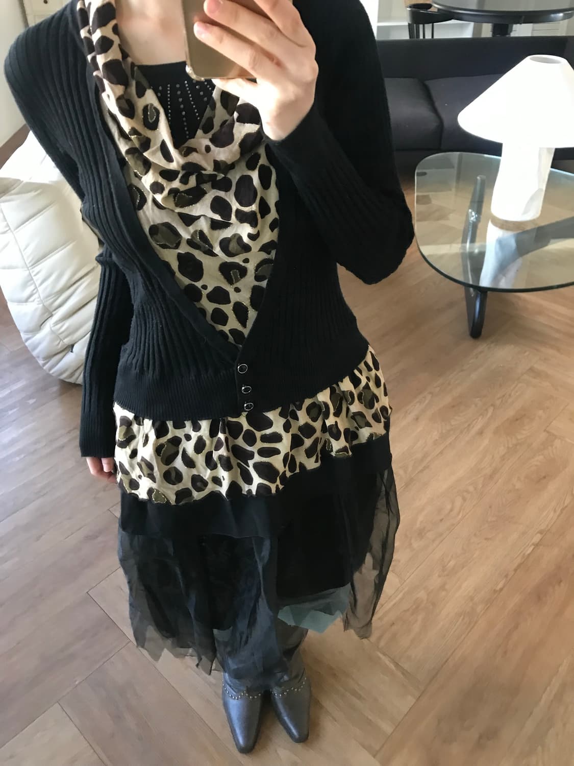 vintage leopard pattern knit 상품이미지6