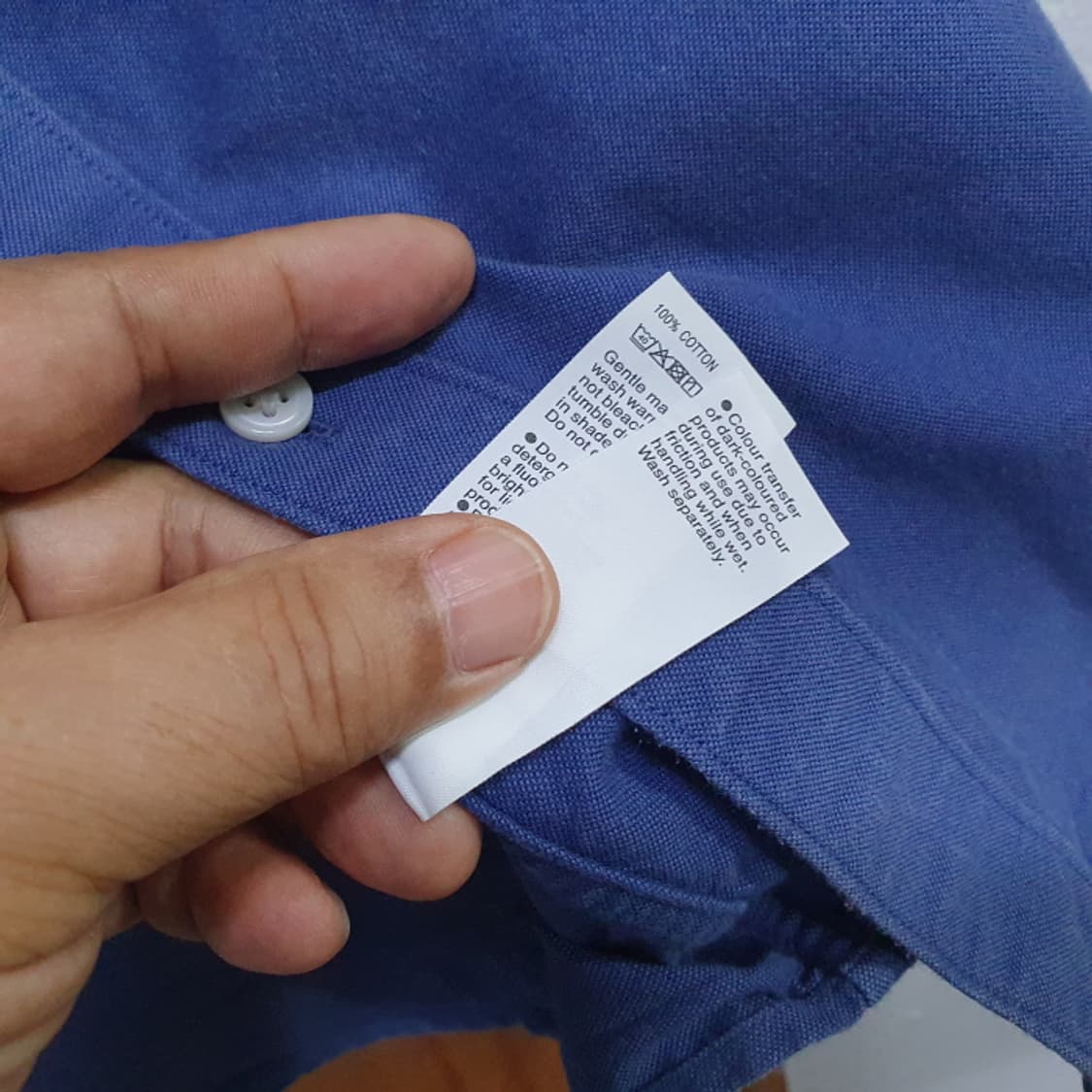 남자 파랑 반팔 셔츠(105) 상품이미지5