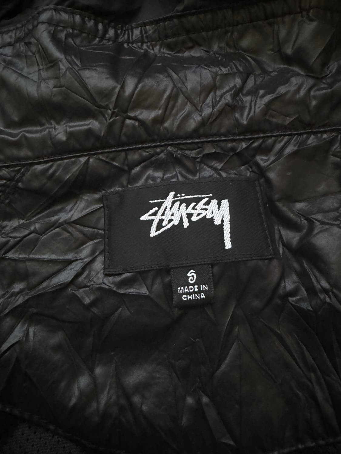 스투시 비치 쉘 링클 나일론 자켓 블랙 S 상품이미지3