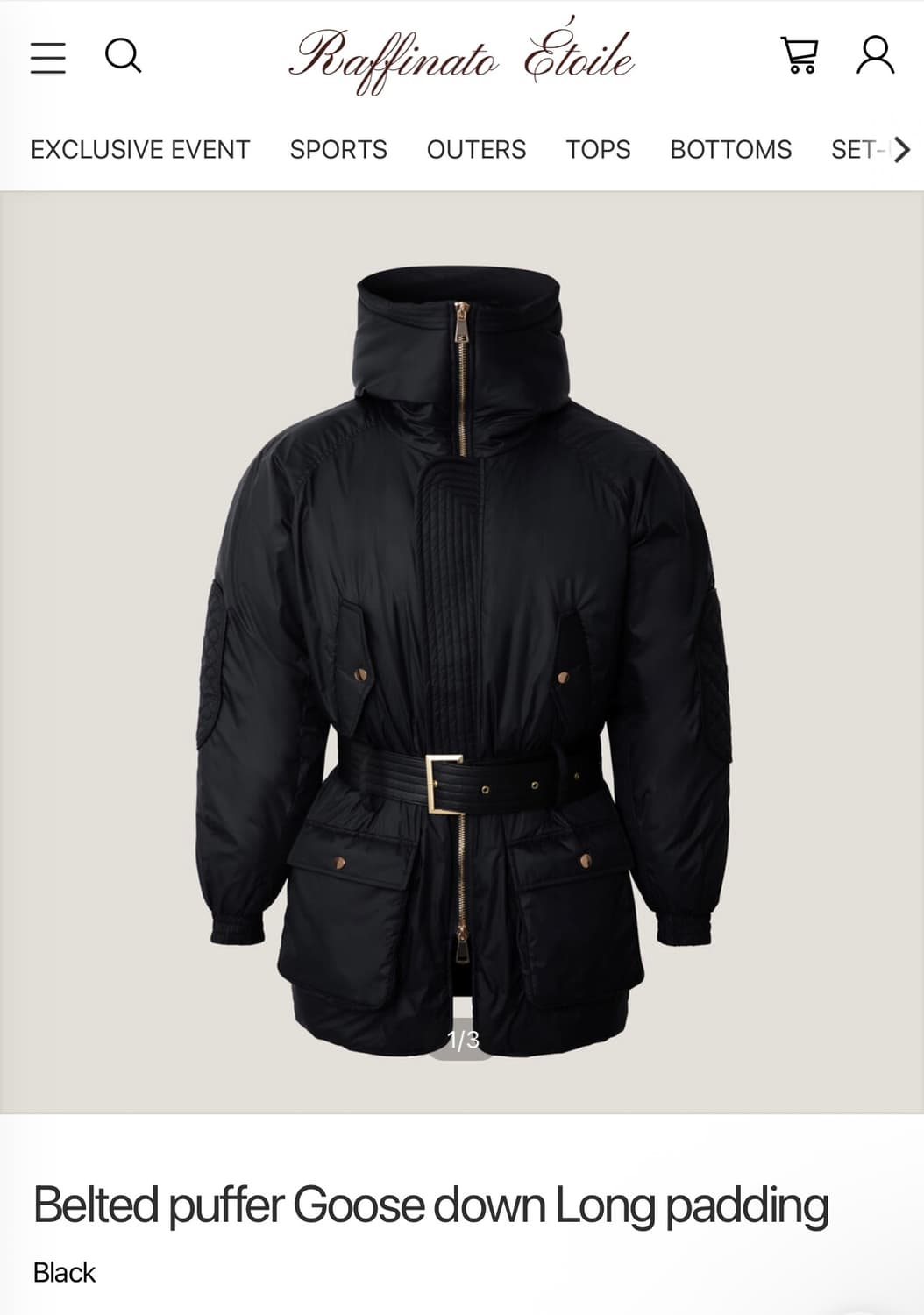 라피나토에투알 벨티드 구스 패딩 52 상품이미지1