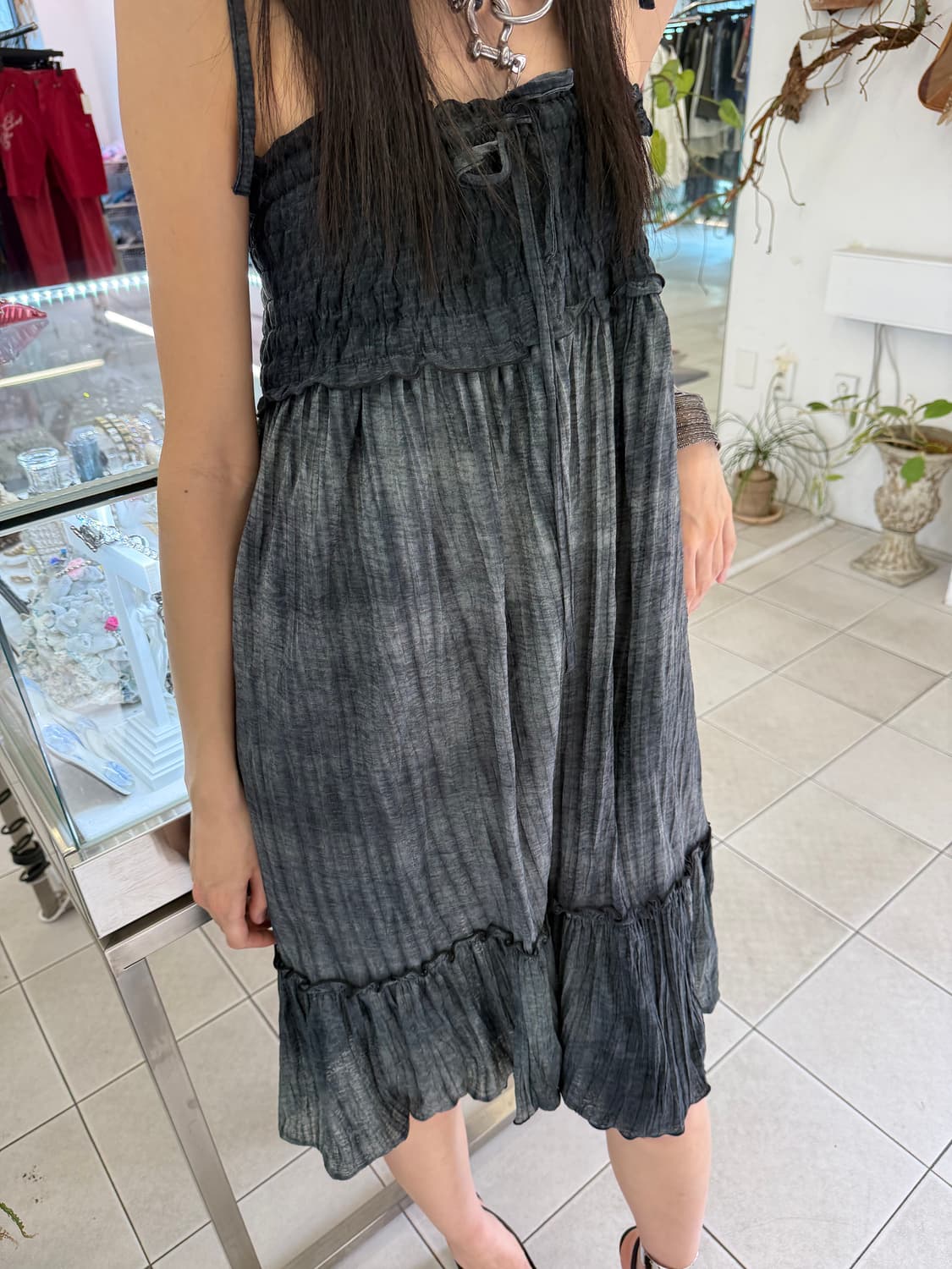 tie dye tube top dress 상품이미지2