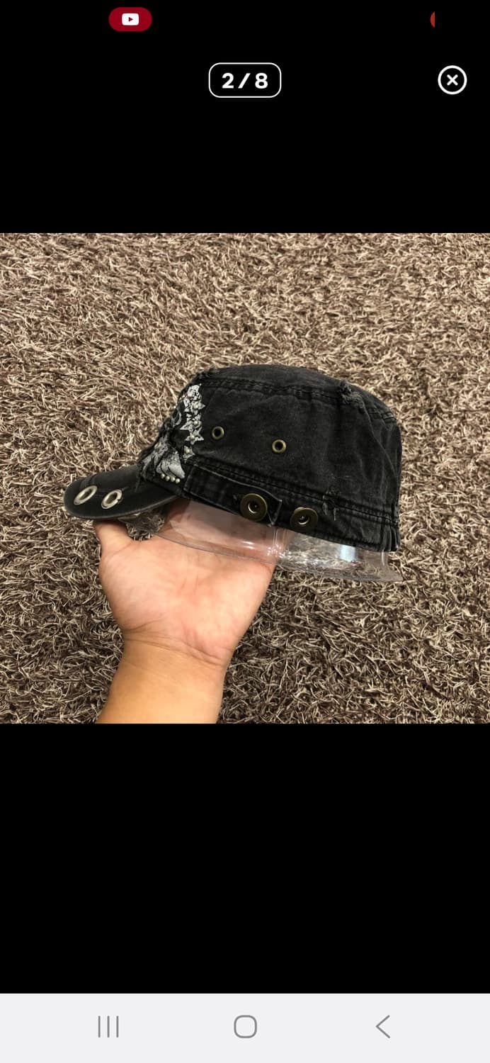 빈티지 그런지 스터드 군모 밀리터리 캡  상품이미지2