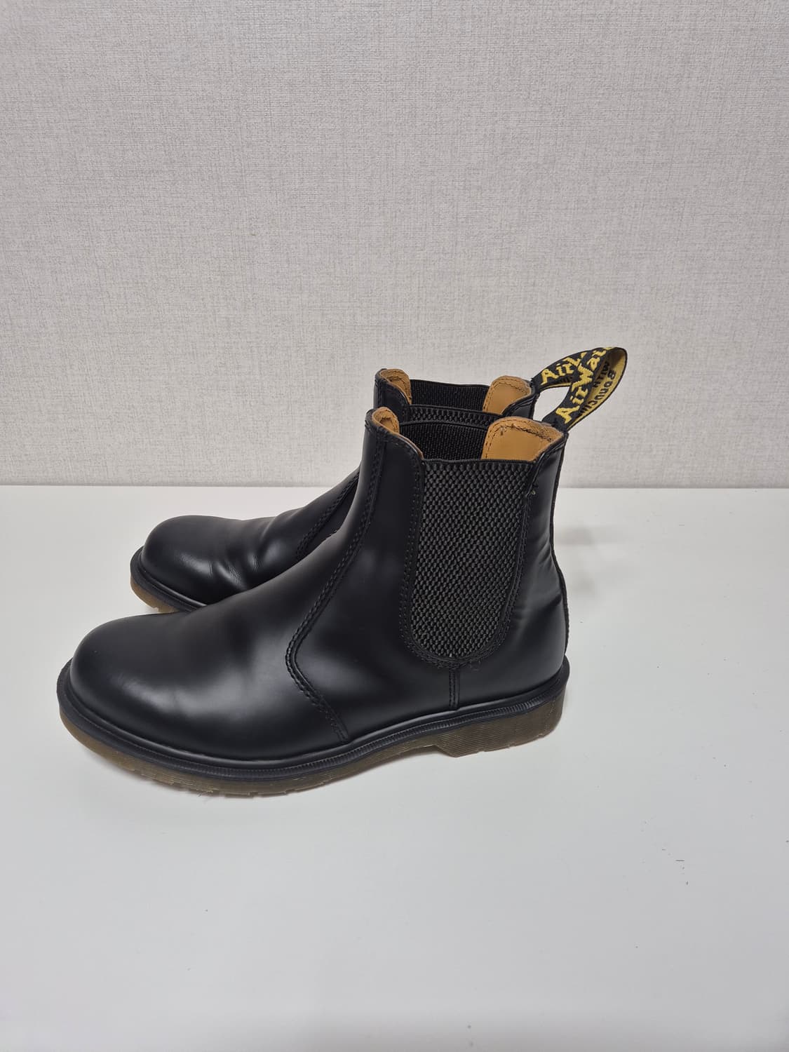 UK8 270mm 닥터마틴 2976 블랙 가죽 첼시부트 상품이미지2