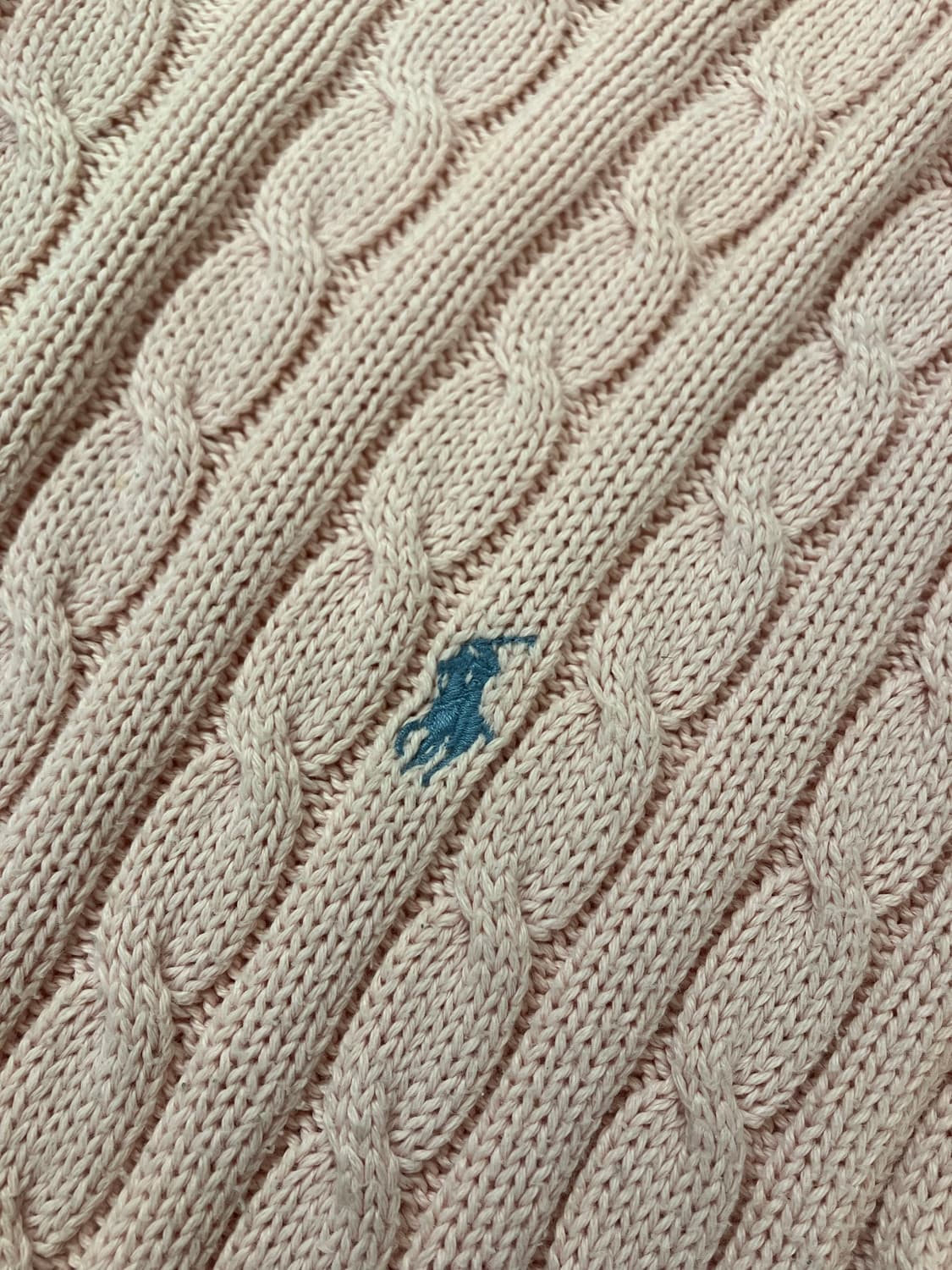 폴로 랄프로렌 꽈배기 니트 핑크 L #csz2605 상품이미지4