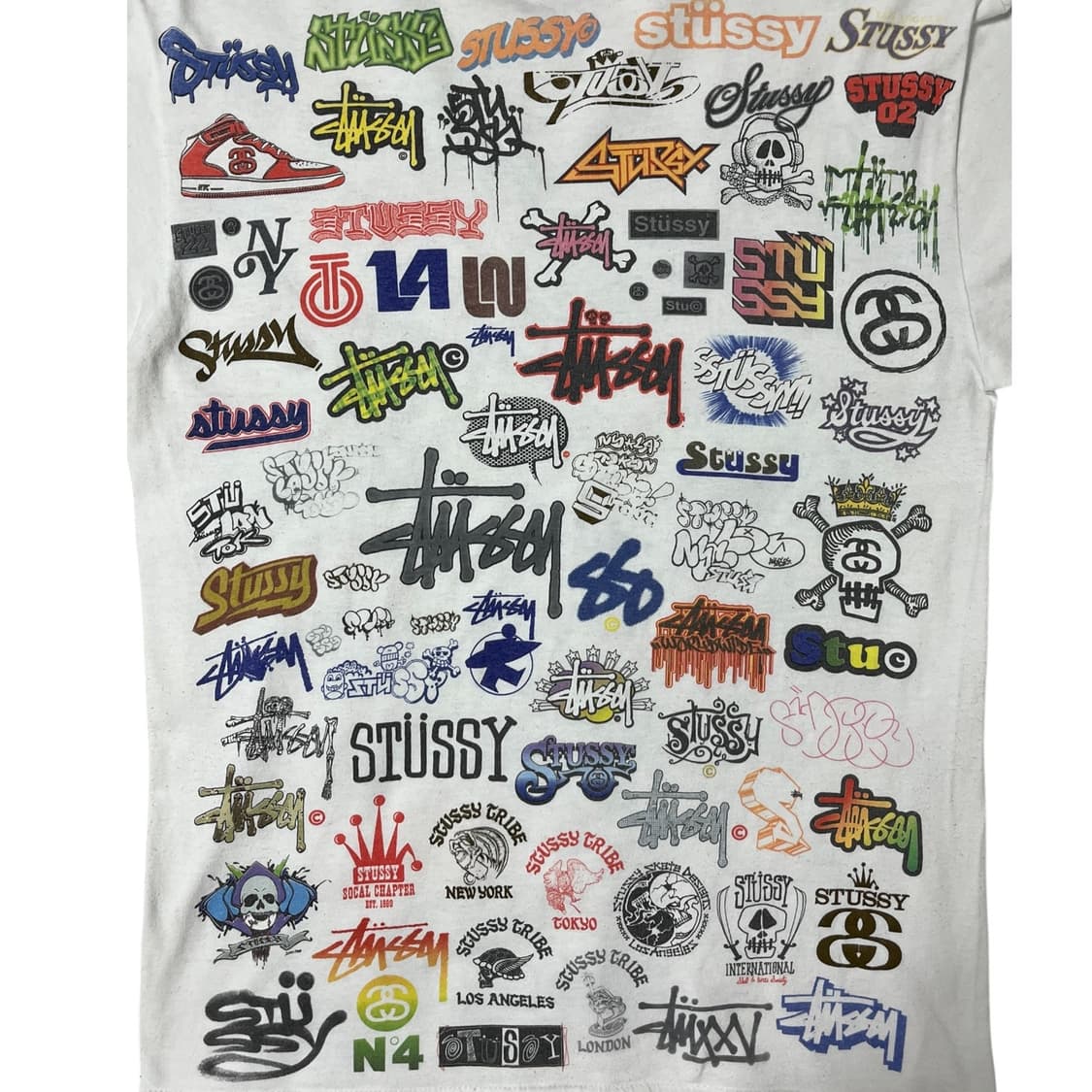 00s Stussy All Logo Tee S 상품이미지5