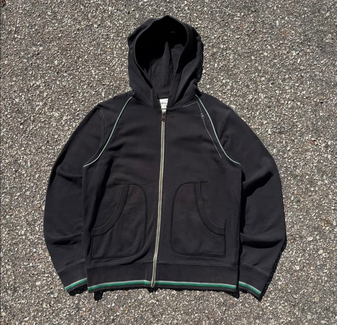 DIESEL 디젤 블랙컬러 라인 후드집업 상품이미지3