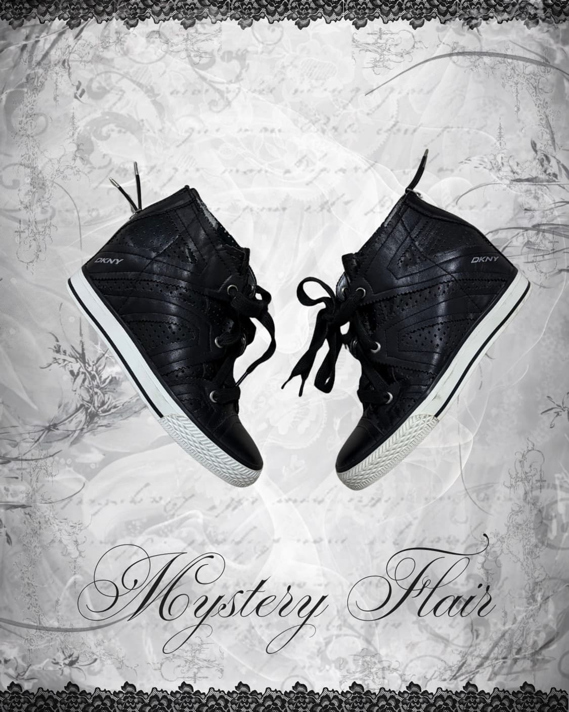 00s Ash스타일 웨지힐 레더 스니커즈 락시크 오피움 갸루펑크 상품이미지1