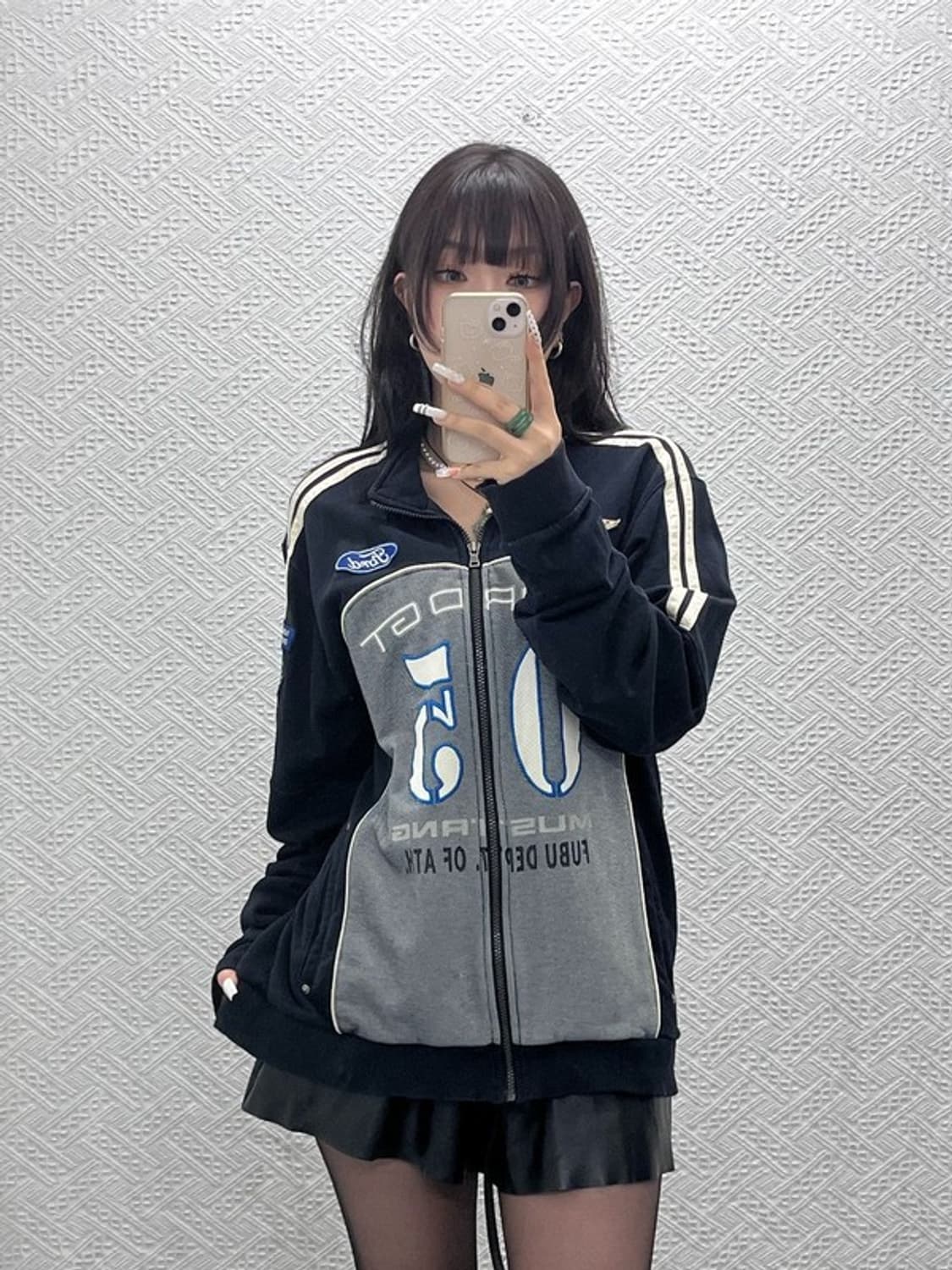 푸부 스트릿 펑크 포드 머스탱 레이싱 져지 집업 XL C10974 상품이미지2