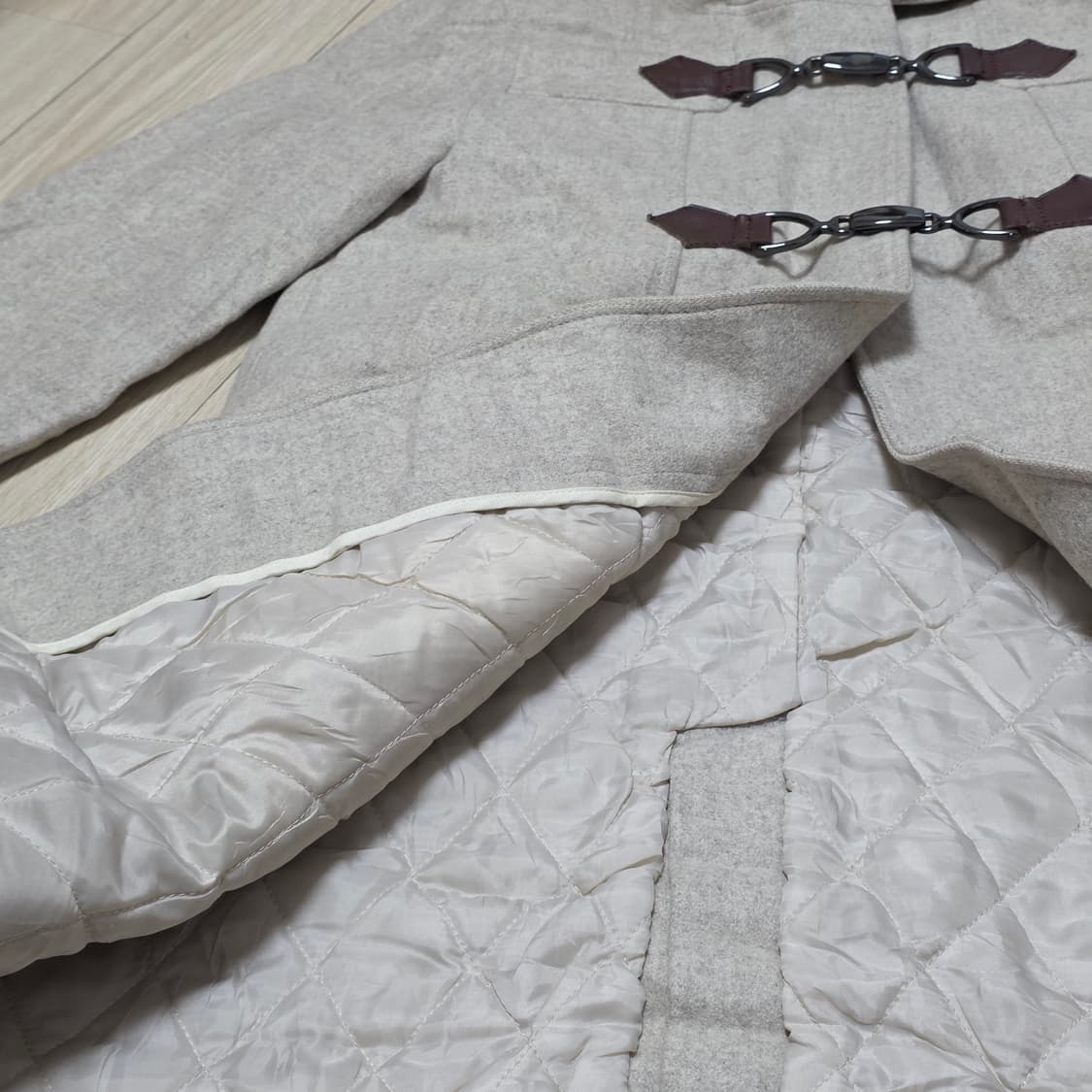 일본빈티지)하구미모리걸st 로맨틱 겨울 오트밀 후드퍼 떡볶이 코스 상품이미지7