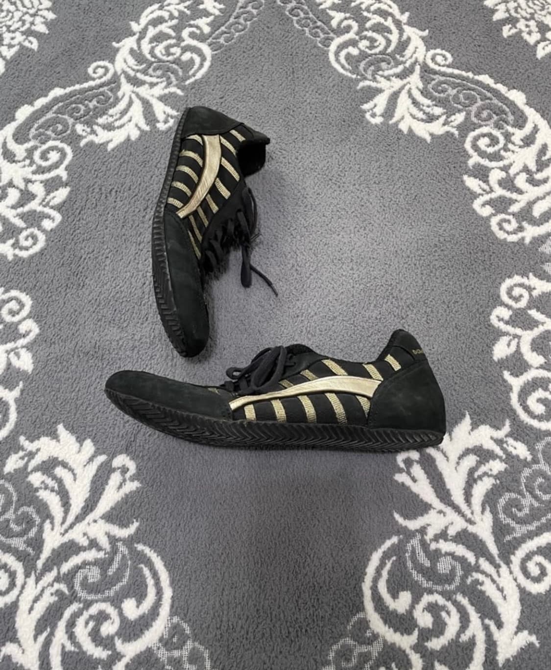 00's Dolce & Gabbana Gold-Stripe Suede  상품이미지2