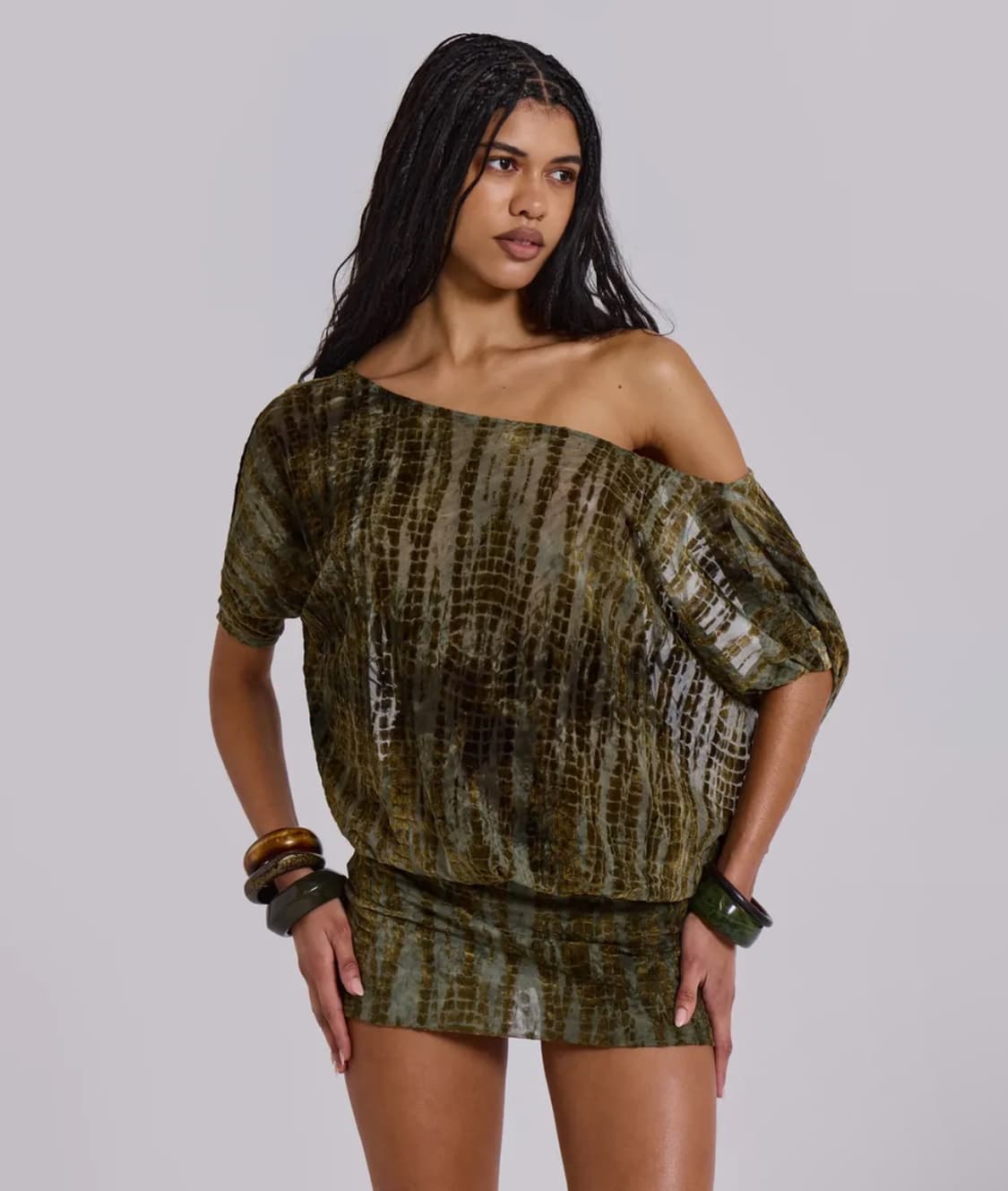 뉴 오피디언 미니 드레스 멀티 상품이미지3