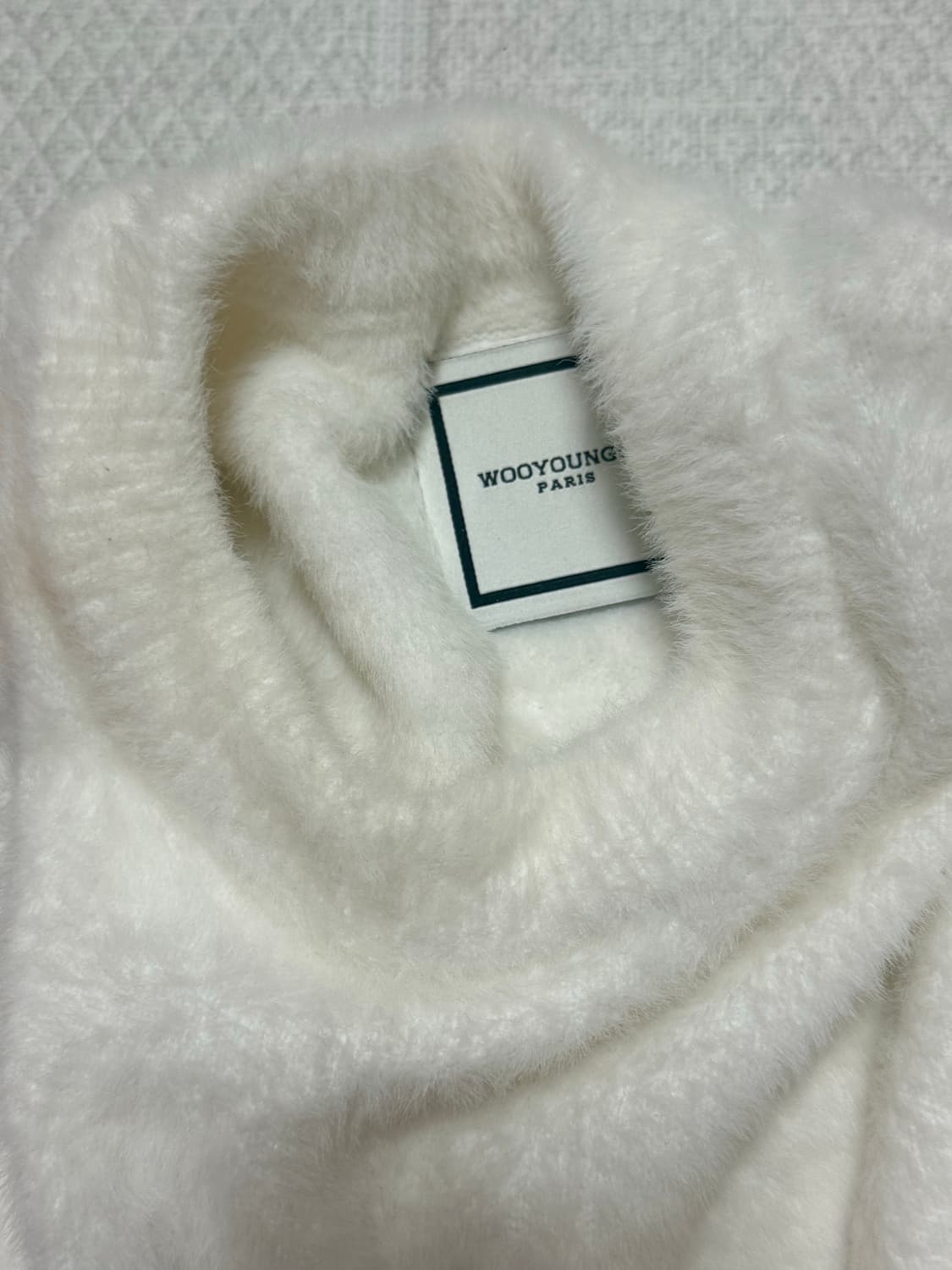 우영미 22fw 레더패치 앙고라 니트 52사이즈 상품이미지3