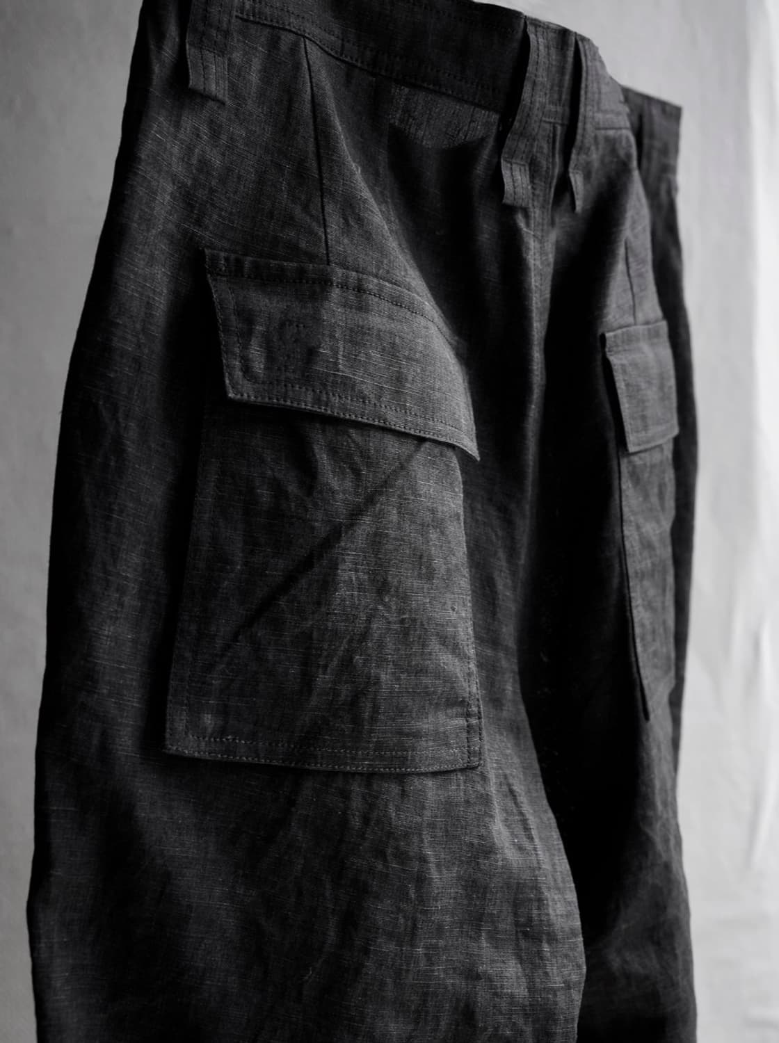 블랙멀 잉크 코팅 트라우져 팬츠(M) 상품이미지6