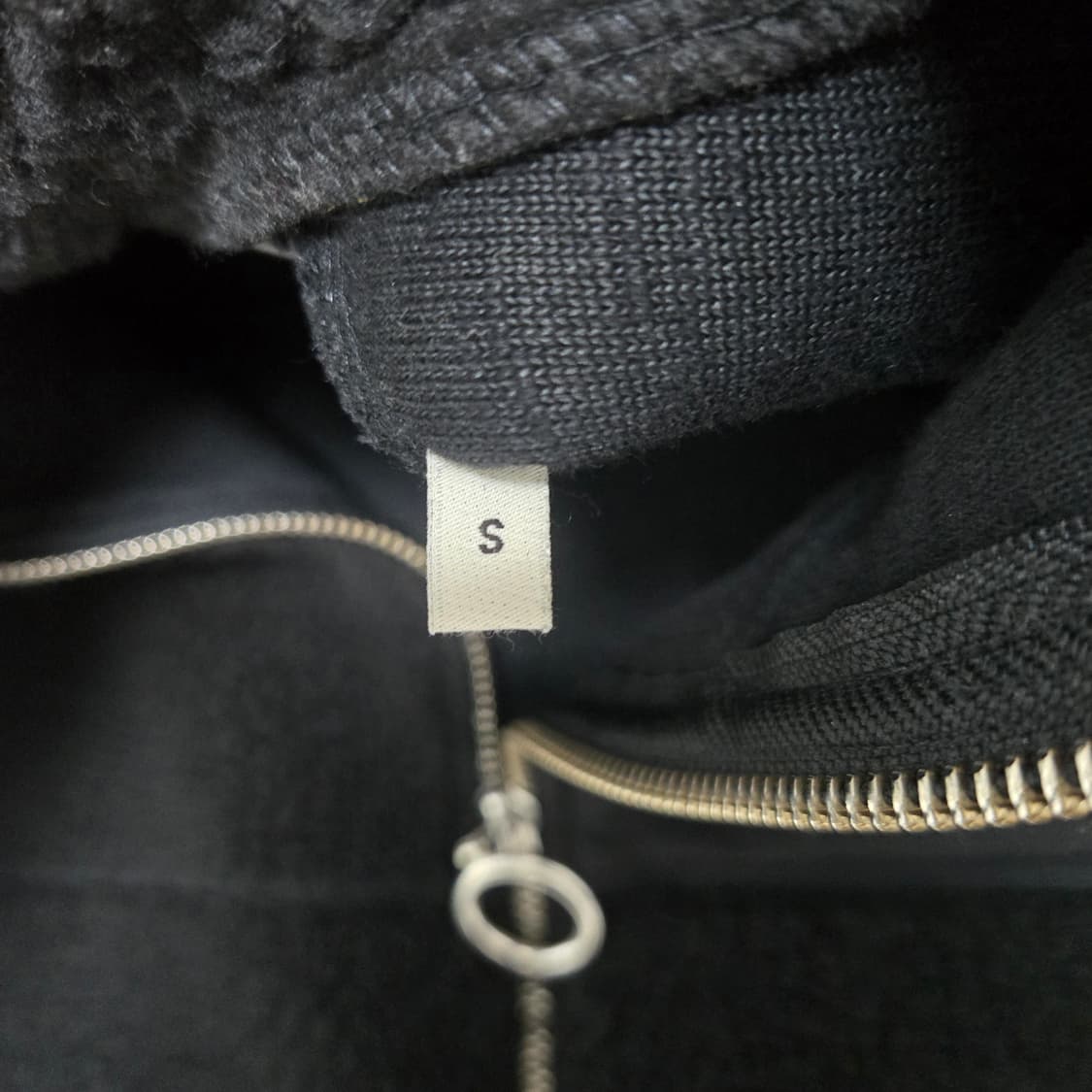 [S] 아미 하트패치 플리스 자켓 블랙 상품이미지2