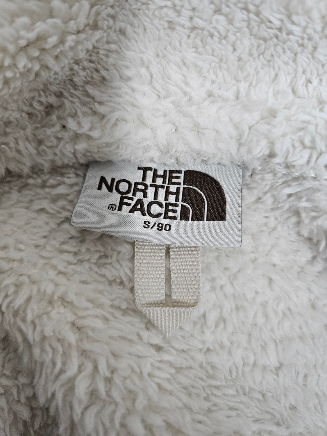 노스페이스 아이보리 뽀글이 플리스 집업 S 90 상품이미지3