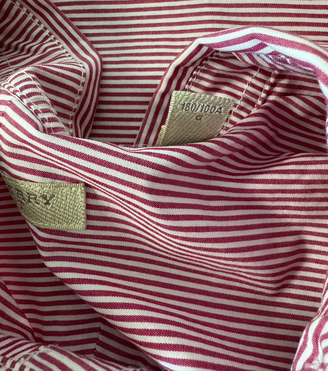 BURBERRY BRIT 버버리 브릿 레드 스트라이프 셔츠 L 상품이미지7