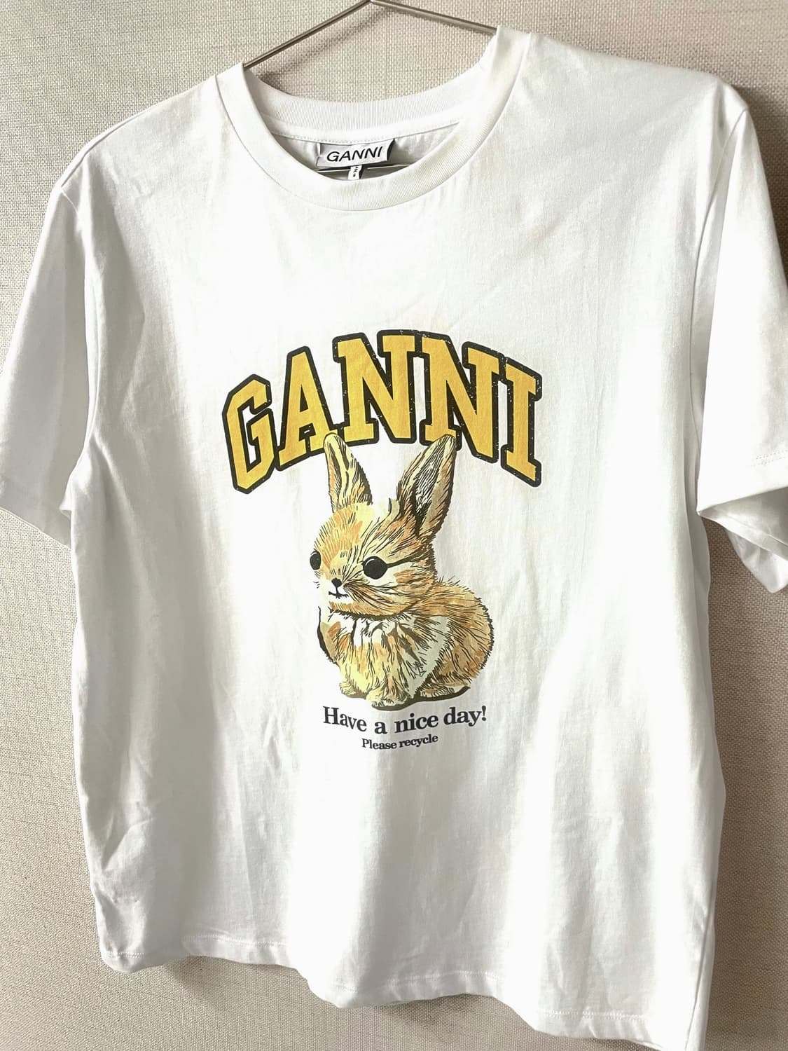 *유일매물* Ganni bunny Tee 가니 버니토끼반팔티셔츠아일릿깔 상품이미지2