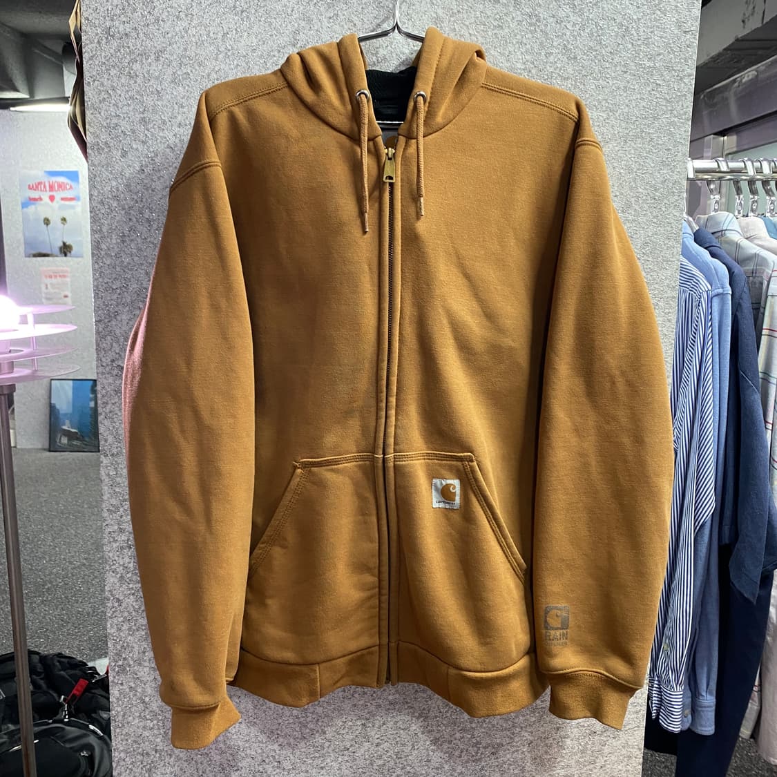 칼하트 패치로고 헤비웨이트 브라운 후드집업 B4035 상품이미지2