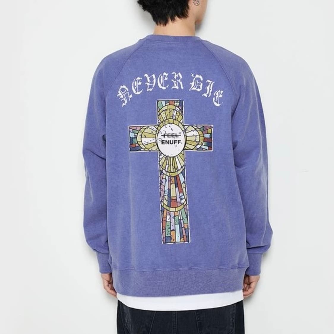 필이너프 크로스 그래픽 맨투맨 상품이미지1