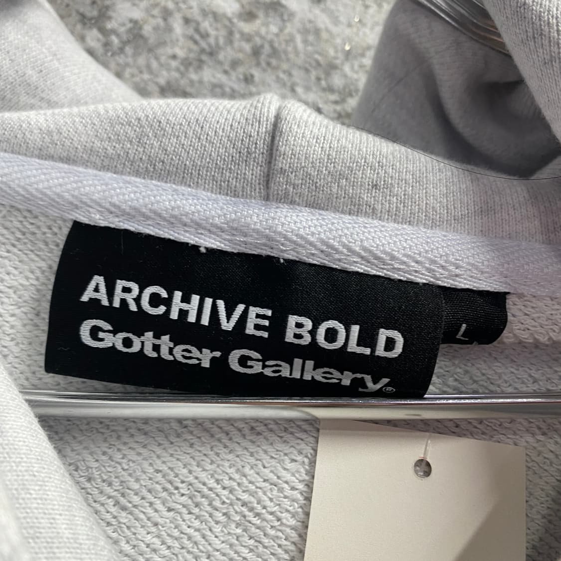 아카이브볼드X가터갤러리 939 라이트그레이 후드집업 베스트 B4212 상품이미지8