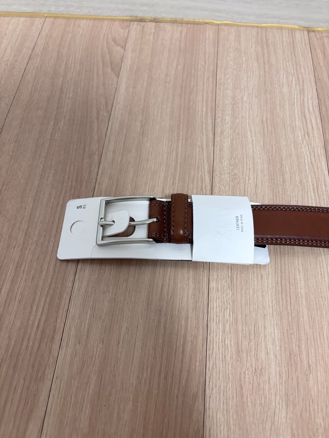 새상품) ZARA 가죽 벨트 브라운 S 상품이미지4