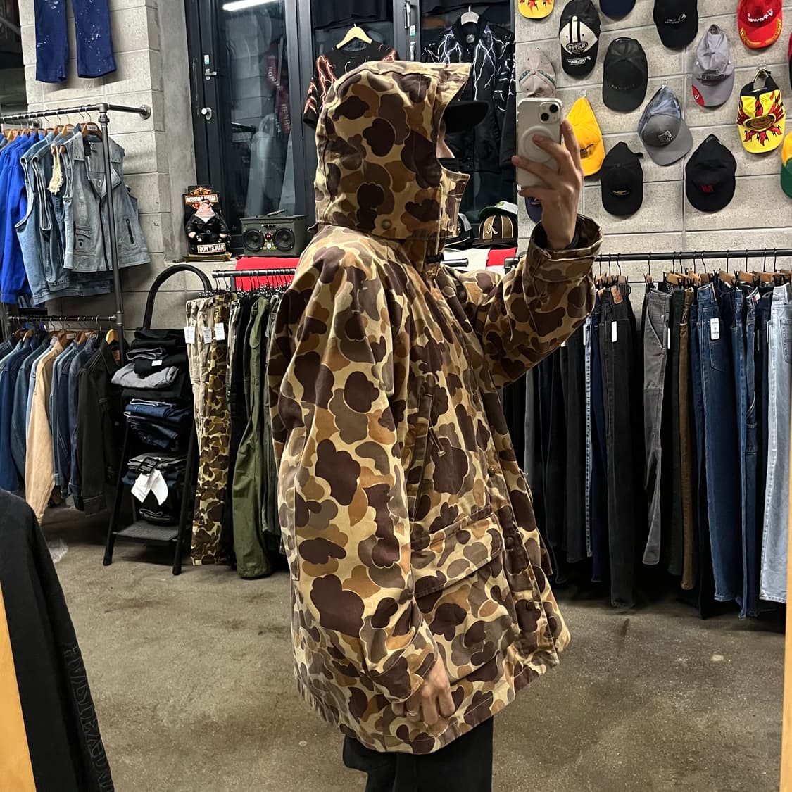 90s 빈티지 덕카모 헌팅 자켓 (105) 상품이미지8