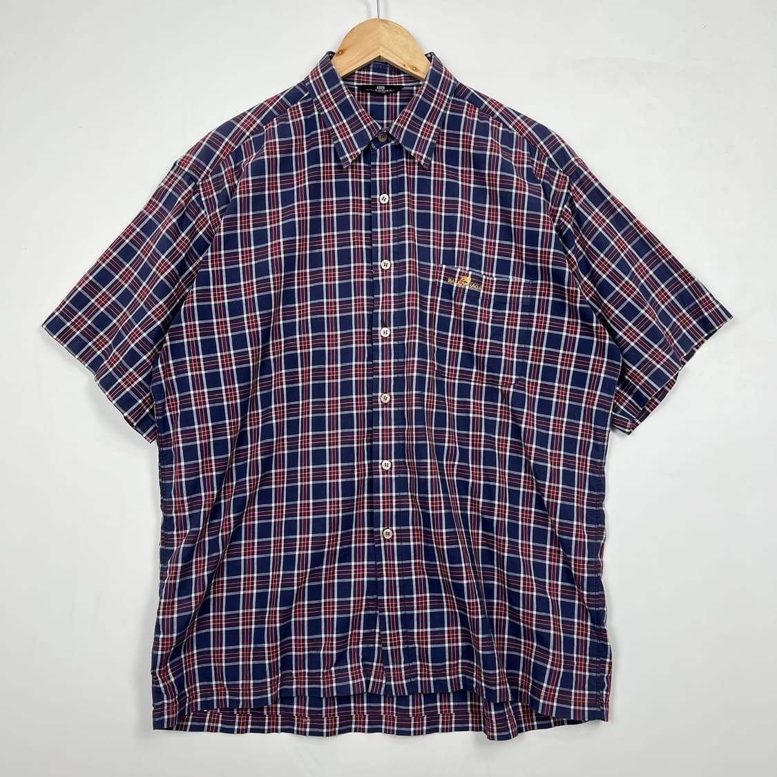 1990s Balenciaga 발렌시아가 체크 반팔 셔츠 상품이미지1
