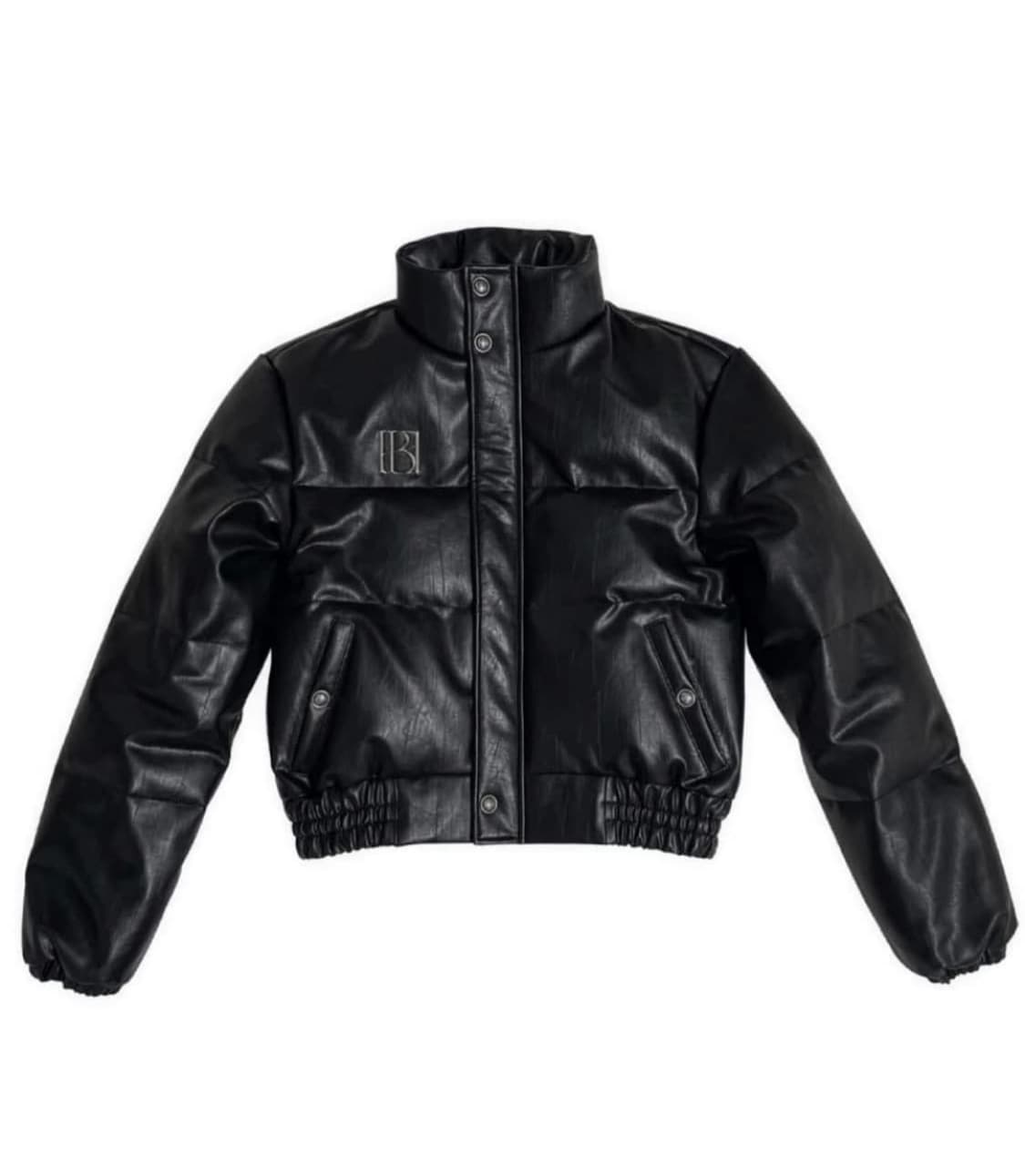 보헤미안서울 덕 다운 메탈로고 레더패딩 상품이미지1