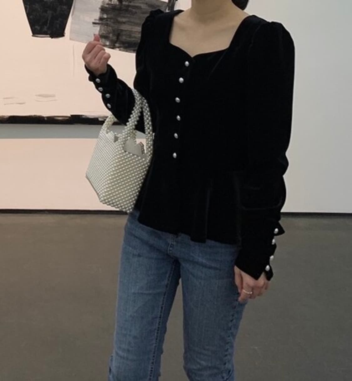보카바카 벨벳 블라우스 상품이미지4