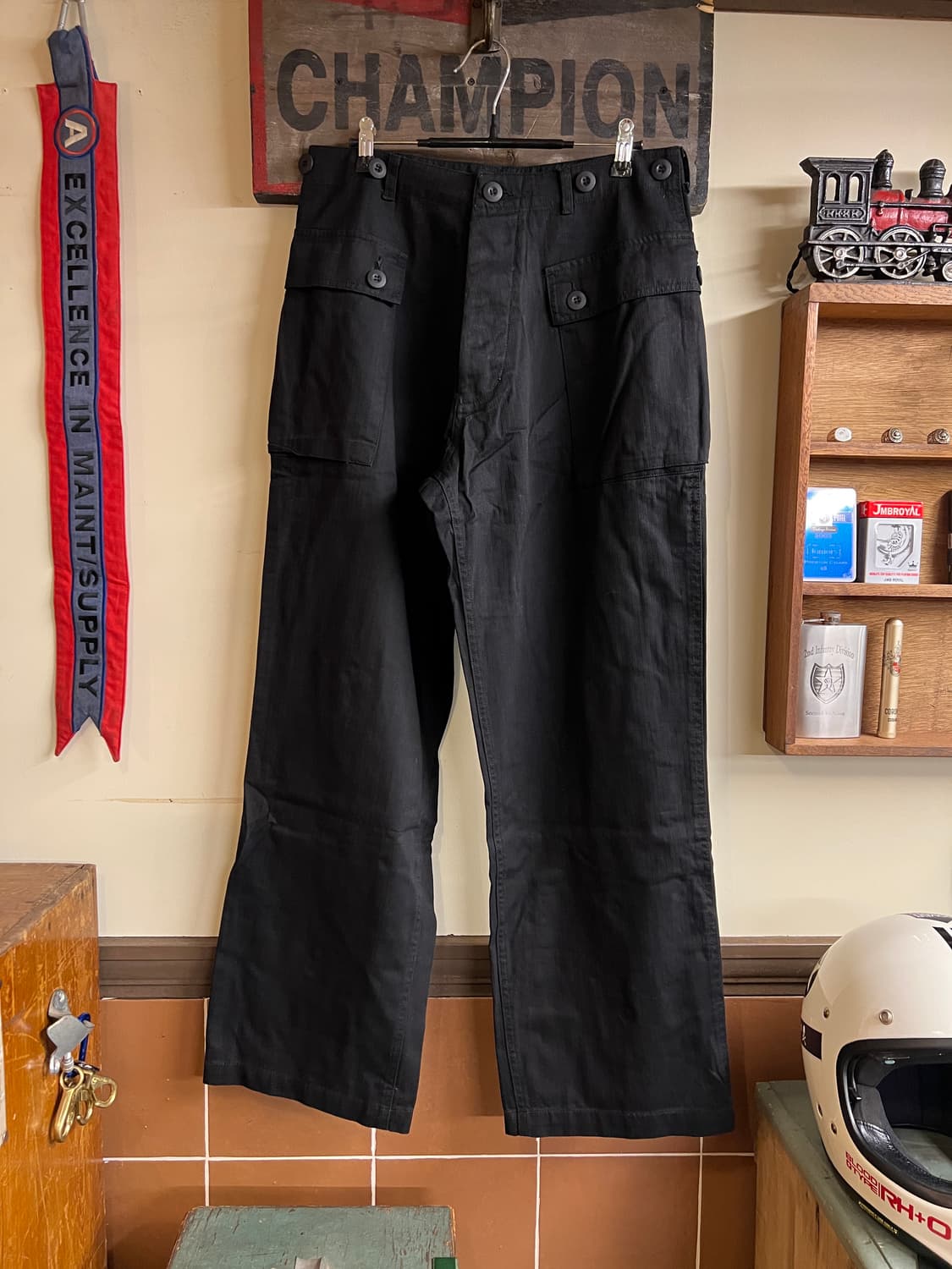USN P44 Monkey Pants Reproduction Black 상품이미지5