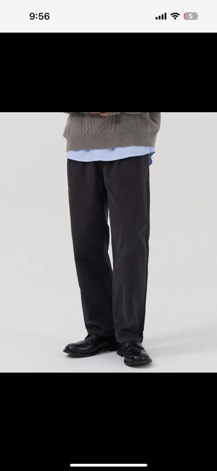 토피 코듀로이 팬츠  L회색 상품이미지1