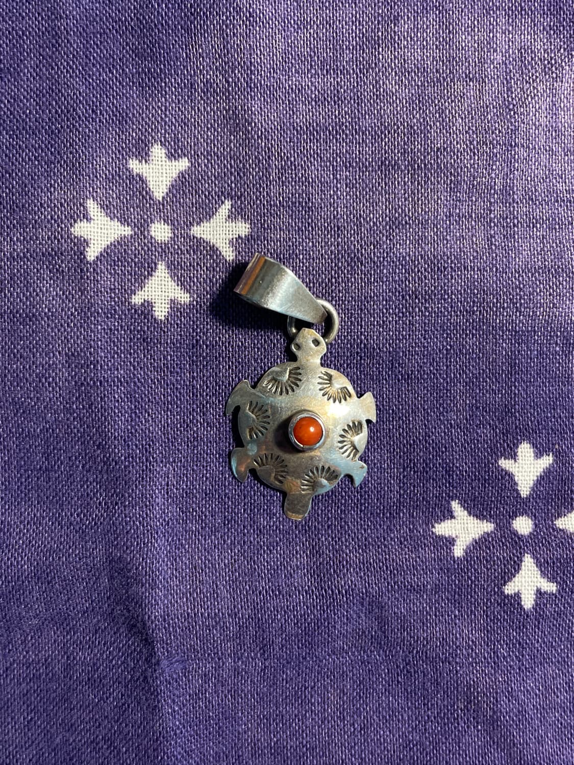 Navajo 925 Silver Turtle Pendant 상품이미지1