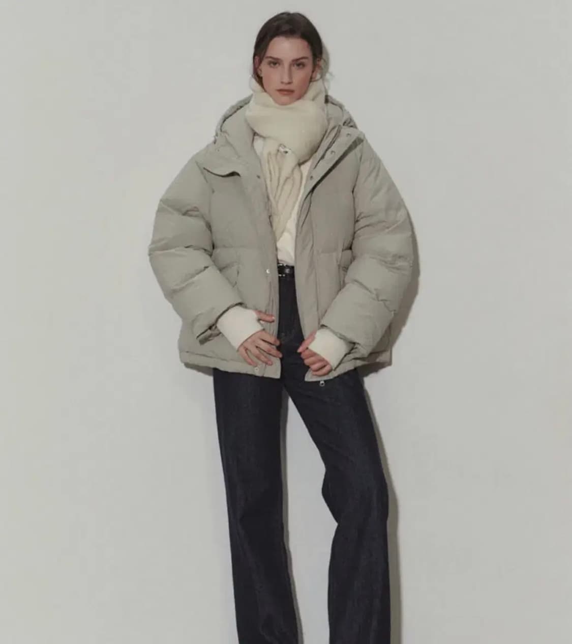 던스트 UNISEX 구스 다운 패딩 GRAY BEIGE 상품이미지1