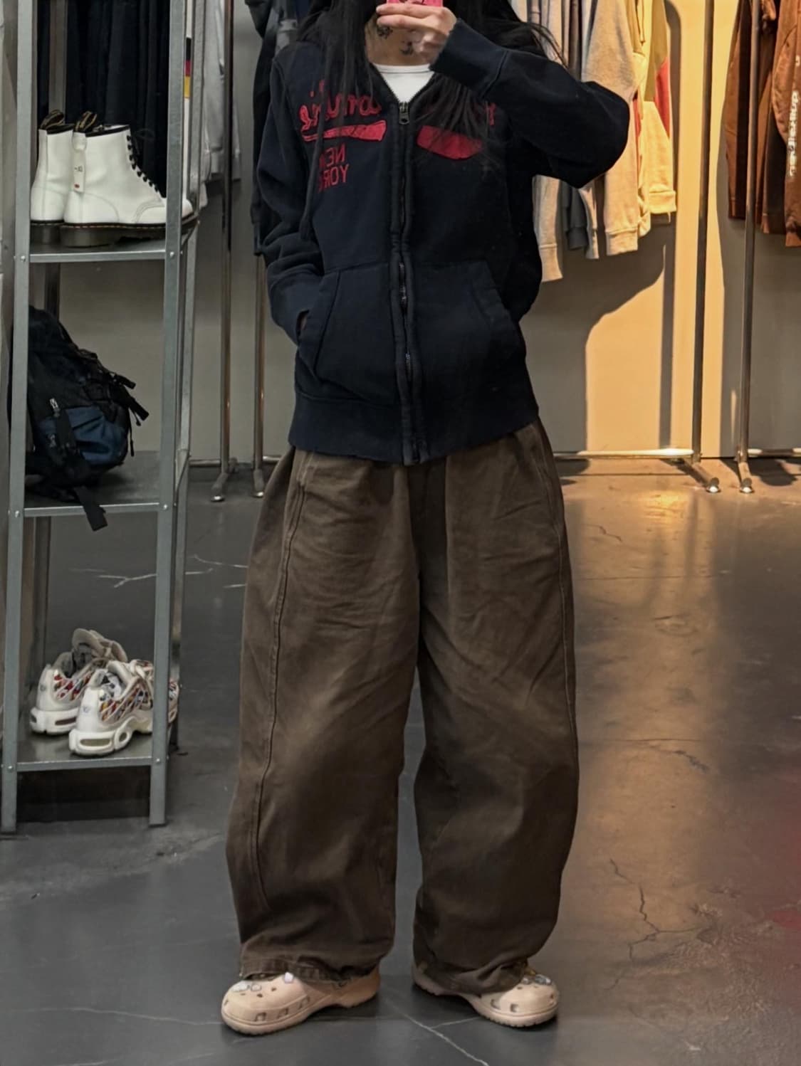 아베크롬비 빅로고 네이비 후드집업 A3256 상품이미지1