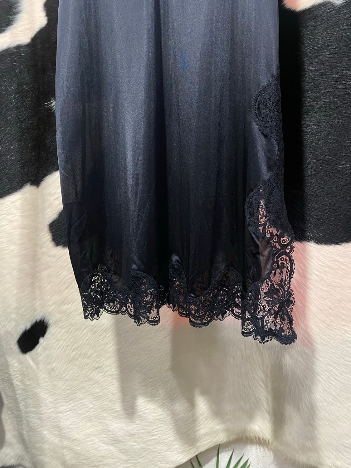 Japanese vtg 언발 트임 레이스 슬립원피스 상품이미지3