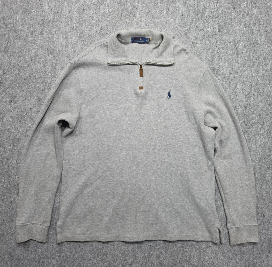 폴로 랄프로렌 코튼 반집업 하프집업 큐알택 그레이 M 상품이미지1