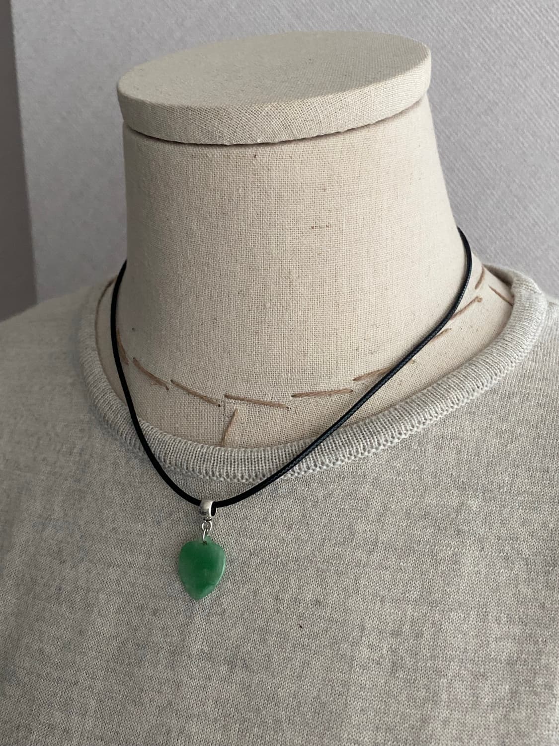 하트 모티브 천연 비취 펜던트 목걸이 상품이미지10