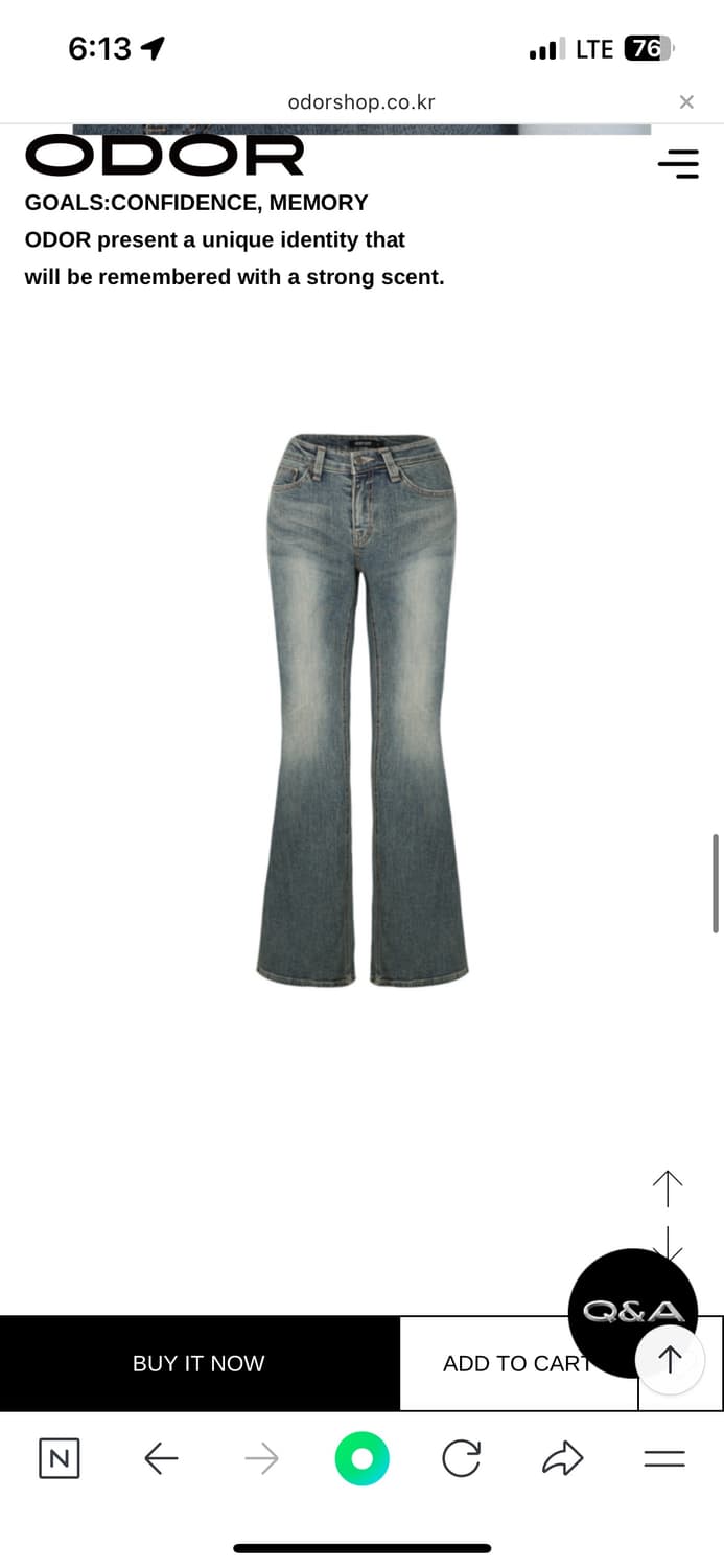 오도어 빈티지 로우진 블루 사이즈1 팝니다 상품이미지6