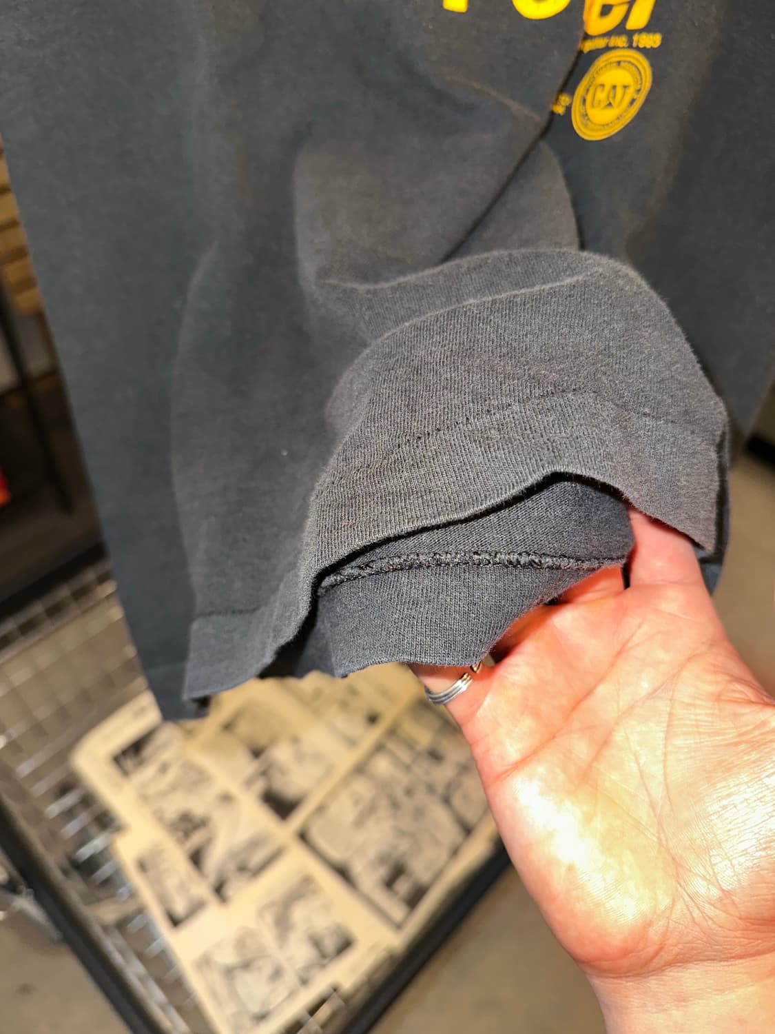 90‘s Caterpillar Cat USA faded single T 상품이미지7
