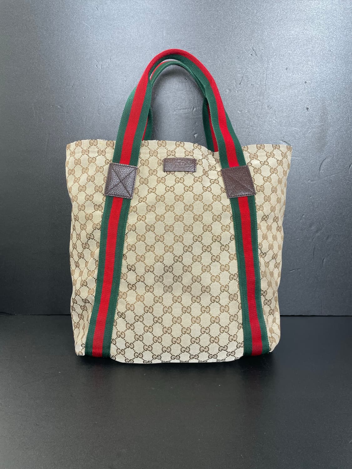 GUCCI 구찌 GG 쟈가드 브라운 삼선 토트백 카바스 숄더백189669 상품이미지1