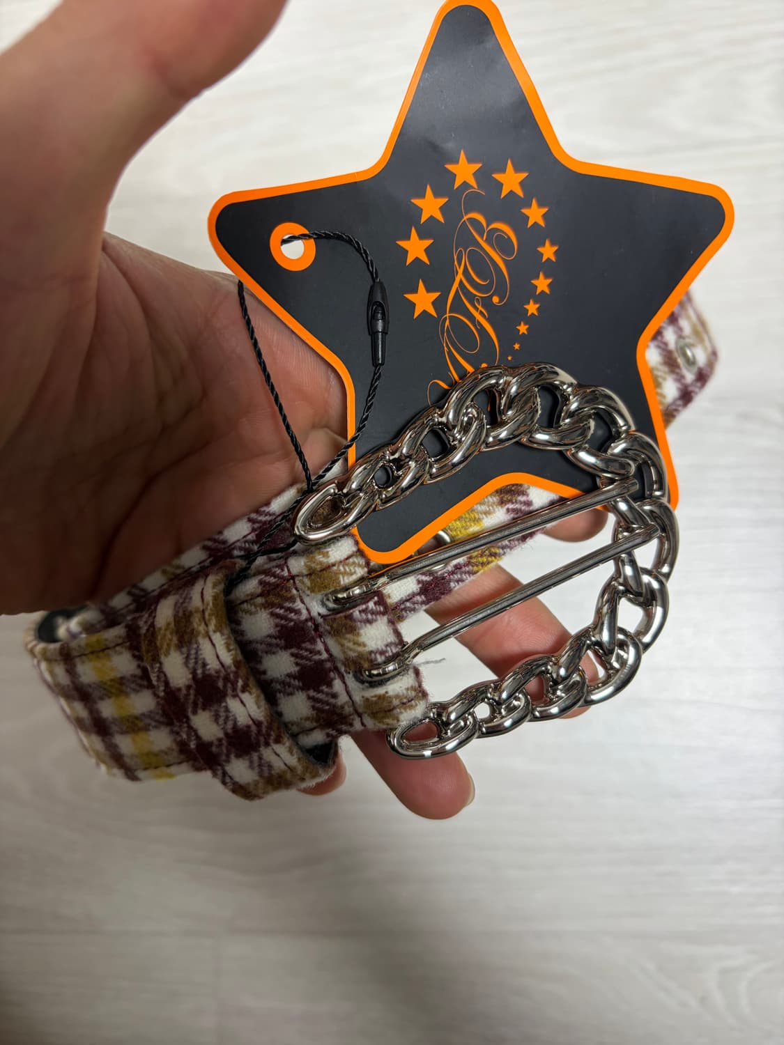 (새상품) AFB 빈티지 체크 벨트 S 상품이미지1