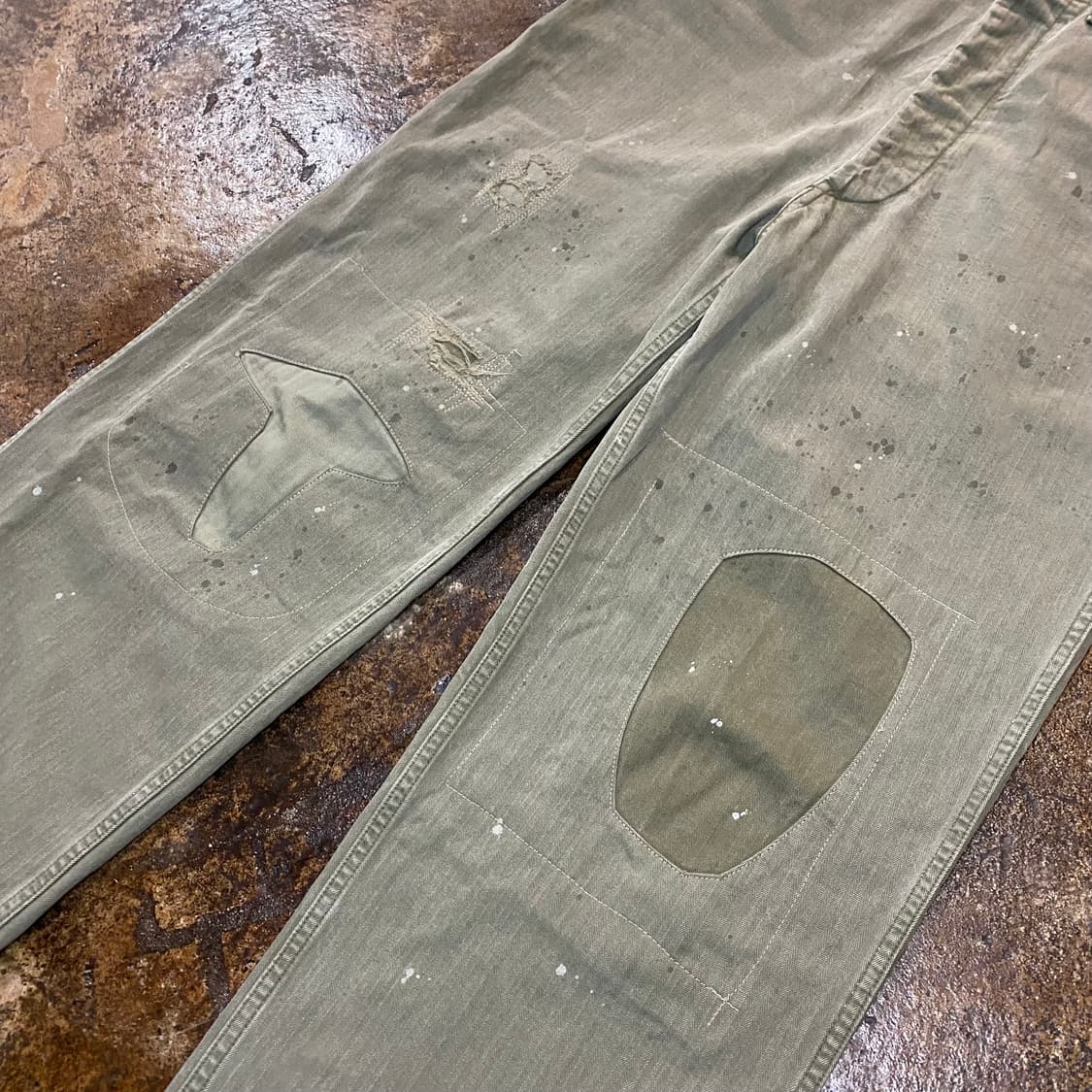 (XL) 바우와우 bowwow 패치워크 데미지 팬츠 상품이미지3