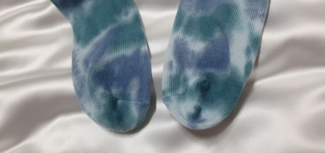 다크그린 아리즈 에리즈  물나염 타이 다이 롱 삭스 무릎양말 긴양말 상품이미지8