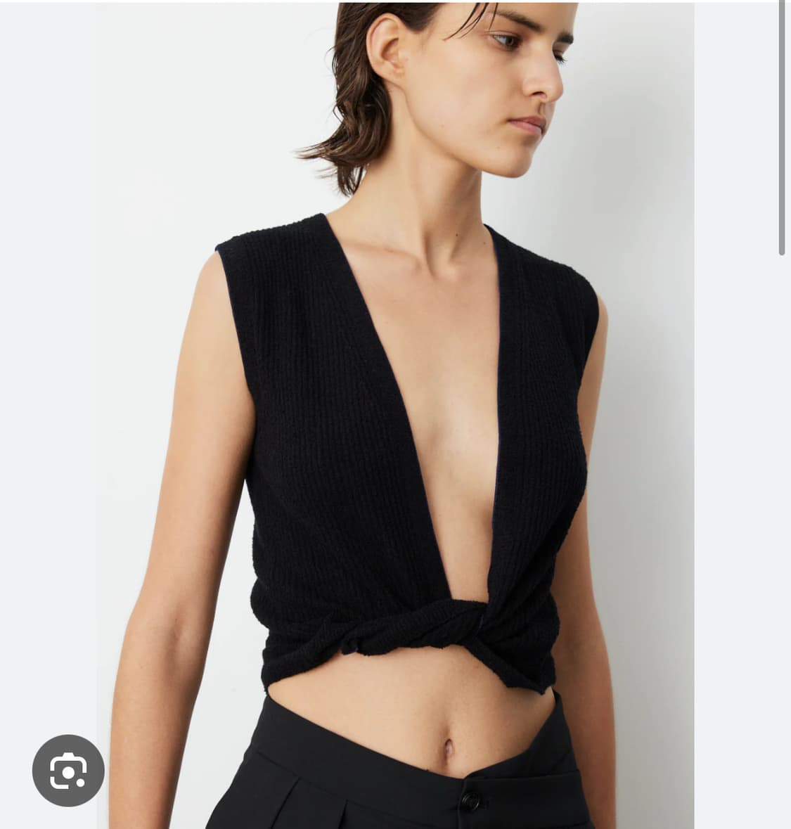 자크뮈스 Jacquemus 니트 슬리브리스 크롭탑 34 미시착 새상품   상품이미지1